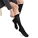 Fytto 1007 Women’s Compression Socks – Stylish, Lightweight & Breathable 15-20mmHg Flight Stockings – Professional Support for Business & Travel, Classic, Black, Medium