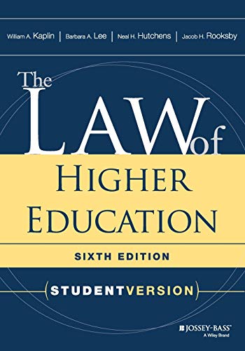 Law Of Higher Education,Student Version