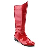 Funtasma Men's Hero 100 Engineer Boot, Red Patent, Medium/10-11 M US