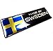 MADE BY SWEDEN car sticker polyurethane resin metallic film size 3.94