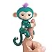 Fingerlings Glitter Monkey - Quincy - Teal Glitter - Interactive Baby Pet - By WowWee (Amazon Exclusive)