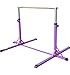 Xtek Gym Gymnastics Kip Bar for Kids, Adjustable Height Horizontal Bar, Sturdy Junior Training Equipment for Home - Fits Regular Size Mat (4ft wide) (Purple)