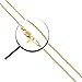 Lifetime Jewelry 1MM Rope Chain, 24K Gold with Inlaid Bronze, Premium Fashion Jewelry, Pendant Necklace Made Thin For Charms, Guaranteed for Life, 16 to 30 Inches