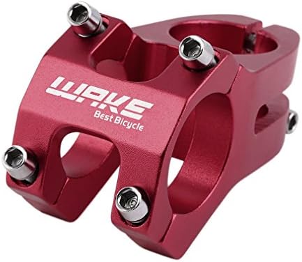 Zaiton Adjustable Bicycle MTB Bike Aluminum Short Handlebar Stem Riser Fixed 31.8mm (red)