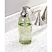 MetroDecor mDesign Glass Foaming Soap Dispenser Pump 2pc Bathroom Accessory Set - Green/Brushed, Sand/Bronze
