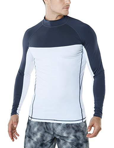 Tesla TM-MSR31-WTC_2X-Large Men's UPF 50+ Long Sleeve Rashguard Surf Athletic Fit MSR31