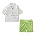 Boys' Cool Stand Collar Shirts and Pants Suit