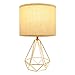 Hong-in Modern Gold Table Lamps Geometric Hollowed Out Base, 15.2