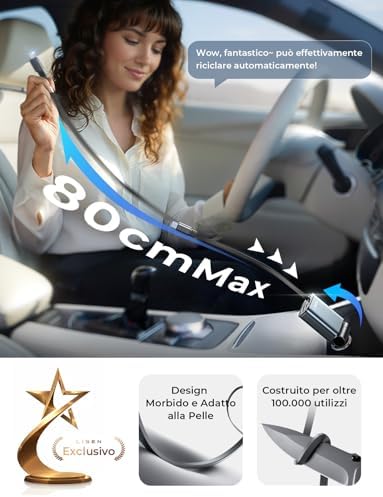 Caricatore Auto USB C 57 W [2025 Super Mini] Accendisigari USB C [75% Più Piccolo] Ricarica Rapido Caricabatterie, Regali per Lui fit iPhone 16 15 14 13 12 Pro Max iPad Galaxy S25 S24 Ultra