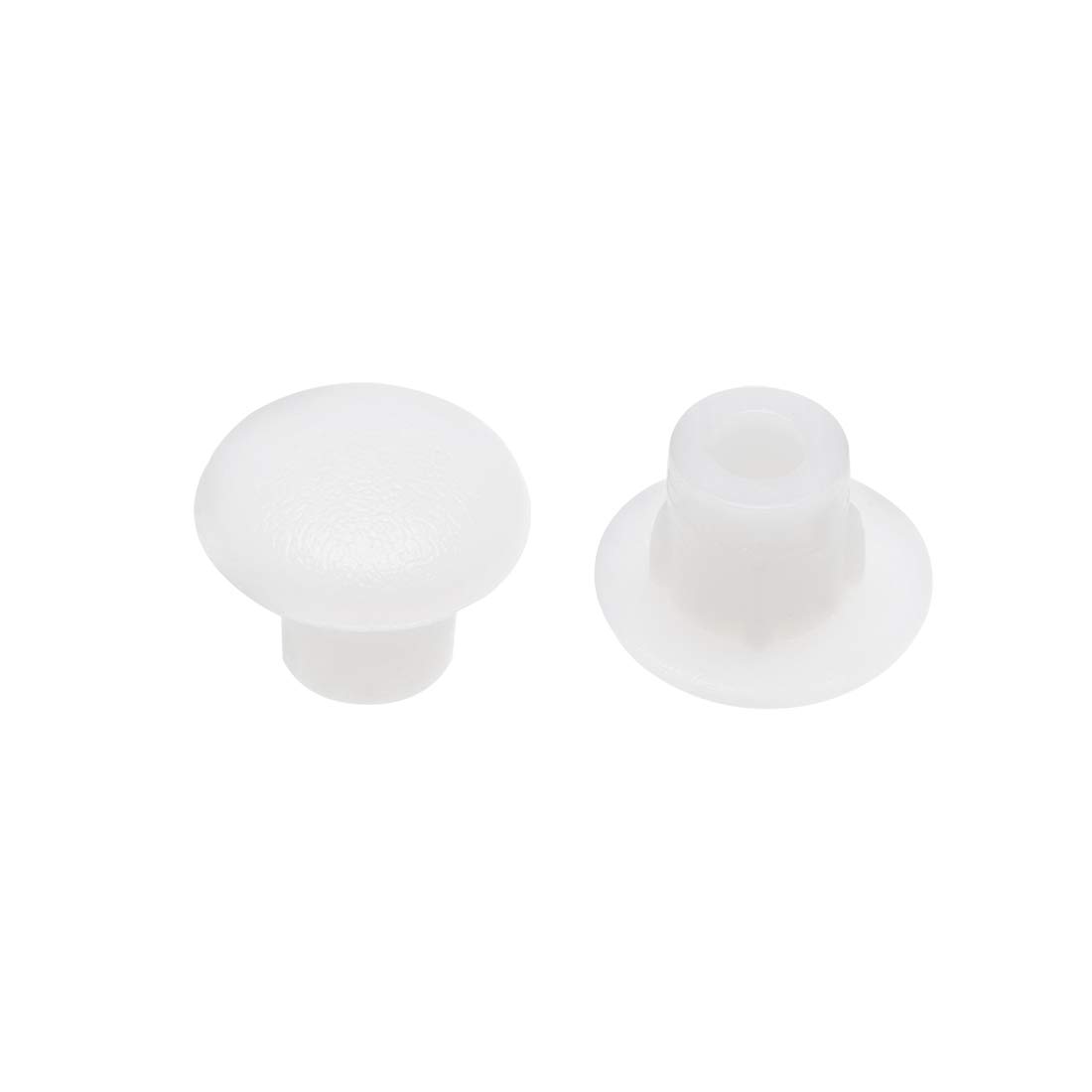 sourcing map Shelf Peg Hole Plugs 5mm Dia Clear White Plastic Tube Cover for Nail Cabinet Button Bracket Cupboard Bookshelf Bookcase Adjustable Shelf Closet 100Pcs