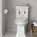 Wall Sticker, Hatop Toilet Toilet Stuck Lovely Smiling Face Free to Stick Notebook Stick (A)