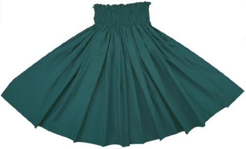 Custom orders (30 in; 4 elastic bands) hula dance; Deep Greenish Blue Solid pau skirt c262