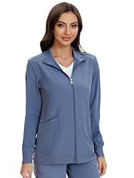 COZYFIT Scrub Jackets for Woman, Zip Front Nurse