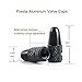 GODESON Black Presta Tire Valve Cap Durable for Bike Road Racing Colored Silver Presta Valve Cap Dust Covers Pack of 10pcs