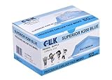 CLK MEDICAL SUPPLY KE3396B Superior K200 Children's Ear Loop Procedure Face Mask, 3-ply, 14.5 cm x 9 cm, Blue