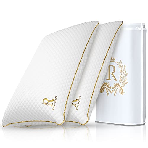Royal Therapy 2Pack King Memory Foam Pillow,BambooAdjustable Shredded