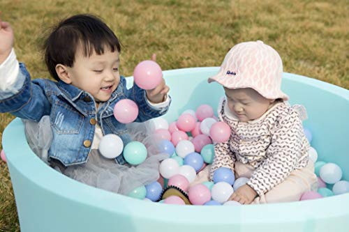 MoonxHome Pit Balls Crush Proof Plastic Children's Toy Balls Macaron Ocean Balls 2. 15 Inch Pack of 100 Pure White - Thumbnail 2