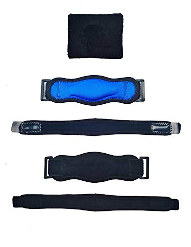 GRACEON 2 Pack Elbow Brace Tennis & Golfer's Elbow Pain Relief with Compression Pad, Wrist Sweatband