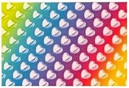 Amazon Com Rainbow Hearts Background Edible Cake Topper D810