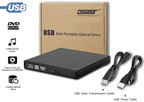 Osgear Usb 2 0 Type C Portable External 6x Blu Ray Combo Reader Player Cd Dvd
