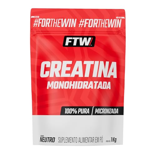 Creatina Pura1KG Refil Monohidratada FTW - Sem sabor Explosão de Energia, Força e Resistência - Absorção Rápida para Ganho de Massa e Performance