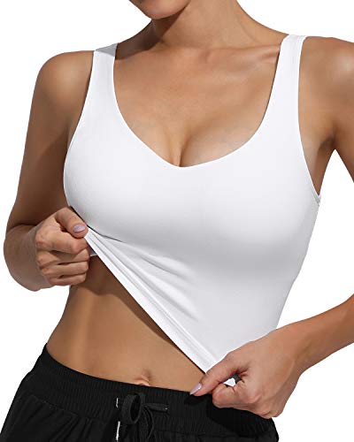 Promover Dames Fitness Tanktop Sport Bh Gewatteerd Strappy Crop Top met Geïntegreerd Training Rennen Beuglijn Yoga… - Image 5