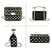 Olyphy Designer Quilted Shoulder Bag for Women，Rivets Chain Purse， Leather Top Handle Lingge Handbag