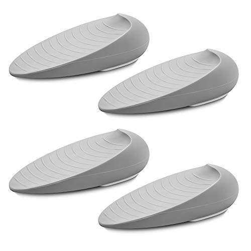 NADAMOO Rubber Door Stopper 4 Pack, Decorative Wall Protector Door Wedge Non Scratching Door Holder Prevents Door from Slamming Shut for Large & Small Door Gaps, Multi Door Surface