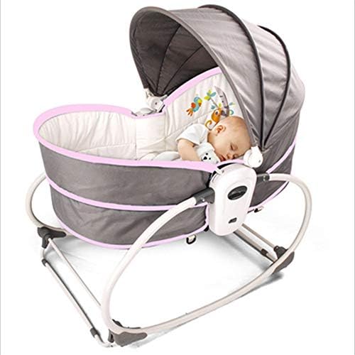 Baby bed 4 IN 1 Multifunctional Rocker Napper Gliding Swing With Portable Sleeper Cotton Crib Bassinet For Bedroom Bed Travel With Canopy Music Toys Newborn Gift Suitable For 0-24 Month Newborn bed