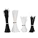 eBoot 400 Pieces Self-Locking Nylon Cable Zip Ties 4 Inches and 6 Inches Zip Wrap, Black and White