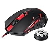 Redragon M601 Gaming Mouse wired with red led, 3200 DPI 6 Buttons Ergonomic CENTROPHORUS Gaming Mouse for PC