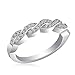 Haluoo 2-in-1 Wedding Rings Infinity CZ Cubic Zirconia Simulated Diamond Crystal Silver Anniversary Promise Rings Engagement Ring Bridal Sets Women’s Jewelry Gift (7, Silver)thumb 3