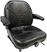 Milsco Highback Suspension Seat with Arm Rests - Black, Model Number V-5300