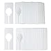 60 Pack Plastic Closet Dividers for Hanging Clothes, Blank White Tags for Department Stores, Clothing Rack Size Separator Hangers for Boutiques, Warehouses 5 x 2 inches