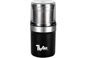 TtAk HOUSEWARE Coffee Grinder Electric, Herb/Spice Grinder with Removable Stainless Steel Blowl – Coffee Bean Grinder with 200W Powerful Copper Motor, Black