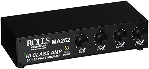 rolls MA252 Stereo 20-Watt Mixer Amp 3 RCA 1 XLR