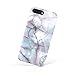 AknaCase Case Compatible with iPhone 8 Plus & 7 Plus, Flexible Silicon Cover with Shining Sliver Marble (416-U.S)