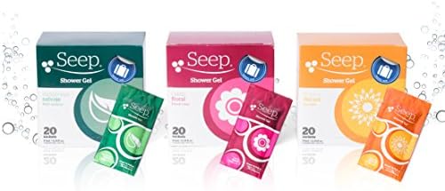 Seep Travel Hand &amp; Body Liquid Soap, Shower Gel (120 count - 3 Scents)
