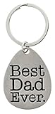 ThisWear Fathers Day Gifts for Dad Best Dad Ever Metal Pendant Keychain Key Tag