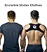 Qualid Posture Corrector- Invisible Under Clothes, Men and Women, Body Fitting, One Size Fits All, High Quality, Thin and Comfortable (Black)