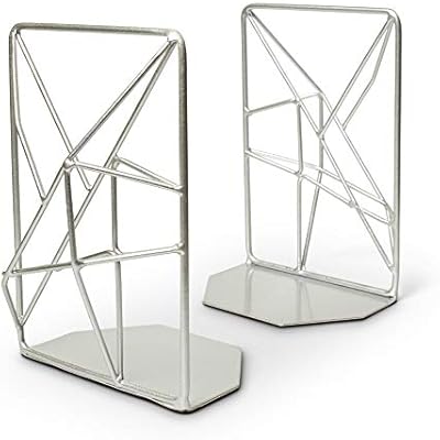Opal Tree Premium Geometric Bookends With Matte Finish