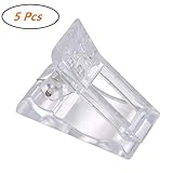 Nail Tips Clip, Transparent Polygel Quick Building Finger Nail Extension Builder Clamps Manicure Nail Art Tool (5Pcs)