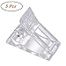 Nail Tips Clip, Transparent Polygel Quick Building Finger Nail Extension Builder Clamps Manicure Nail Art Tool (5Pcs)