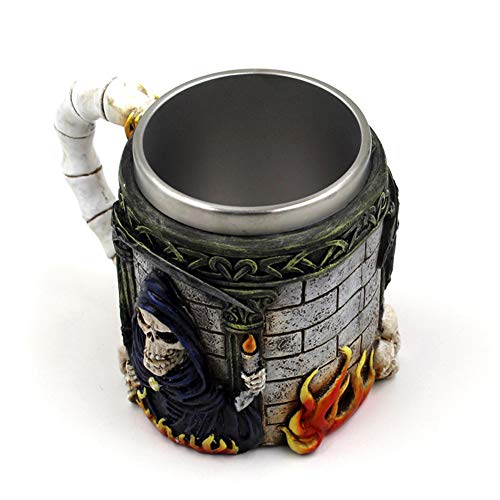 3D Stainless Steel Skull Skeleton Mug - Image 5