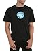 Marvel Iron Man Arc Reactor T-Shirt,Medium,Black