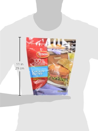 2 Tyson+Cooked+Chicken+Patties+Frozen