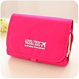 SUNREEKMultifunction Waterproof Fashion Travel Cosmetic Bag Makeup Bag Cosmetic Cases Storage Bag Toiletry Bag (Pink)