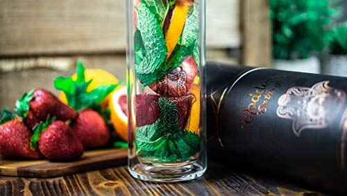 The Goddess On The Go Tumbler with Stainless Steel Infuser | BPA Free Double Wall Glass Travel Mug with Natural Bamboo Lid | Leakproof Tea Bottle For Easy Tea Infusion, Fruit Infusion, Hot & Cold Tea - Thumbnail 2