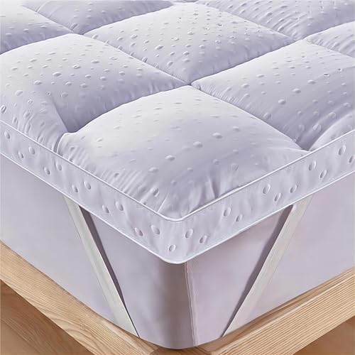 Bedecor 3D Massage Bubbles Topper 180 x 200 cm, Microfibre Mattress Topper with 600 GSM Polyester, Very Comfortable, Cozy, Soft and Machine Washable