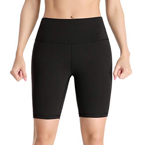 YASEN 3 Pack Womens Yoga Shorts High Waisted Tummy Control Workout Shorts for Women Black